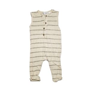 Zara Cream Striped Kids One Piece